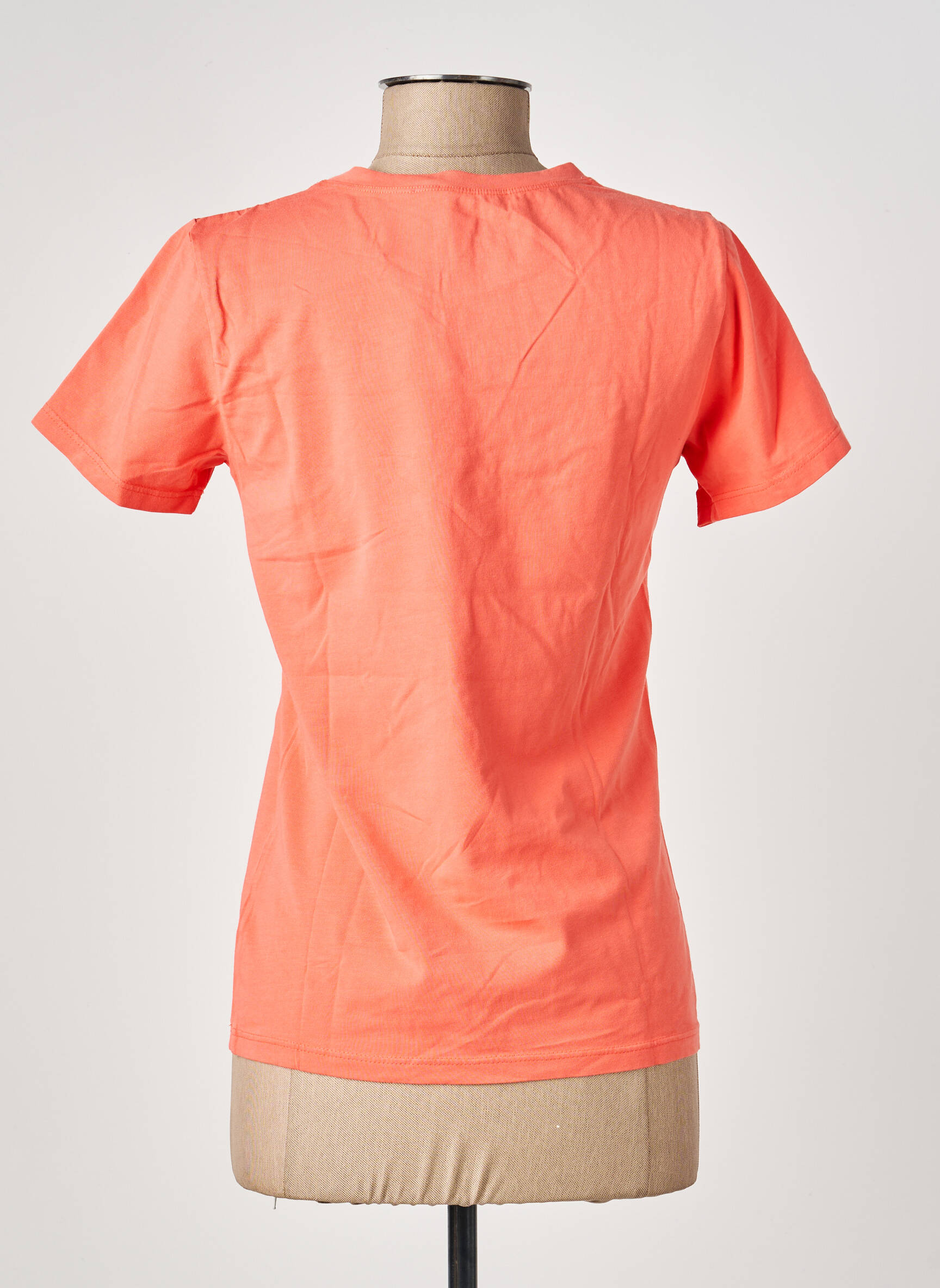 Tricou elasticitate mâneci scurte portocalie COUTURIST femeie