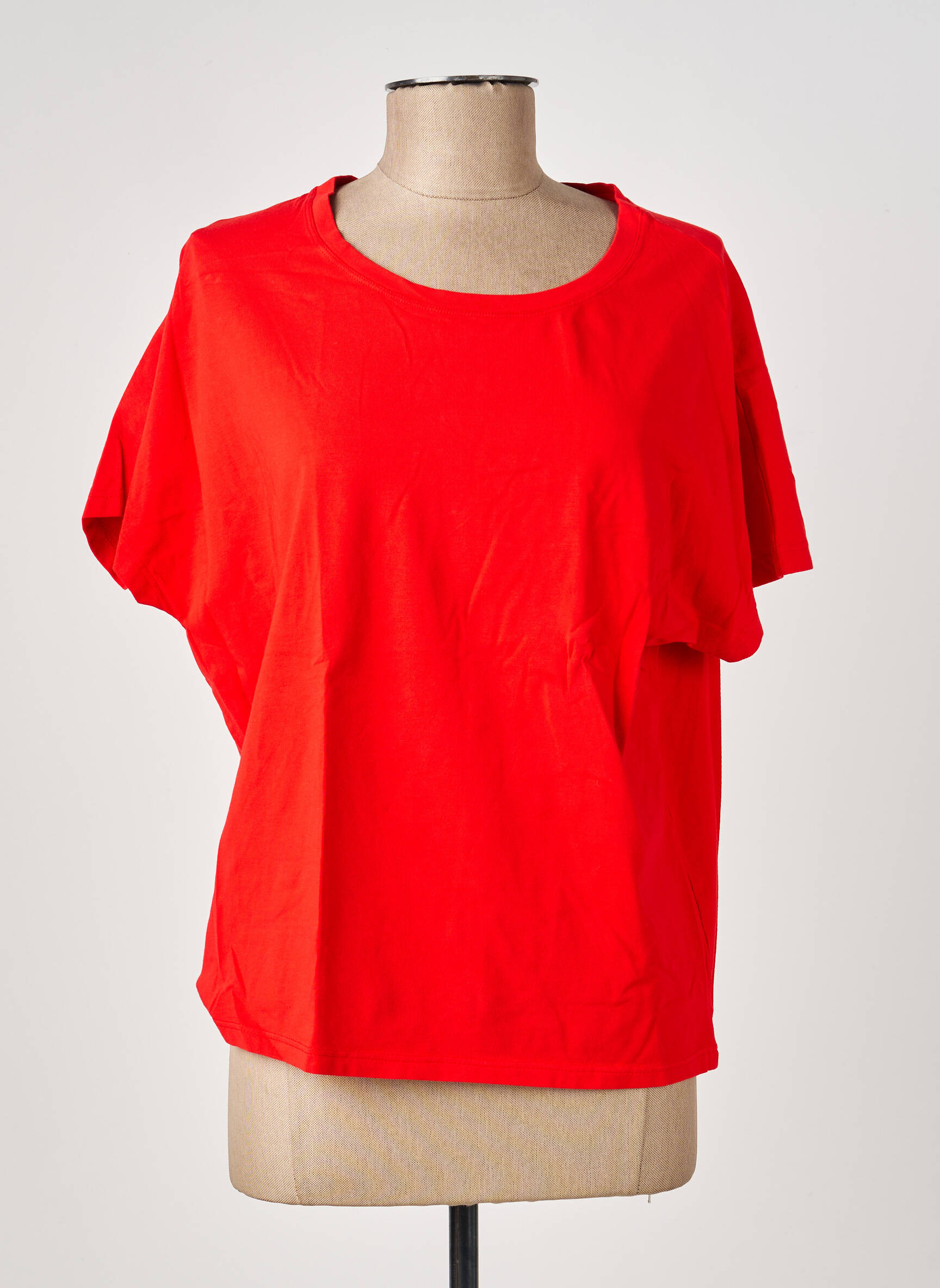 Tricou elasticitate mâneci scurte roșu COUTURIST femeie