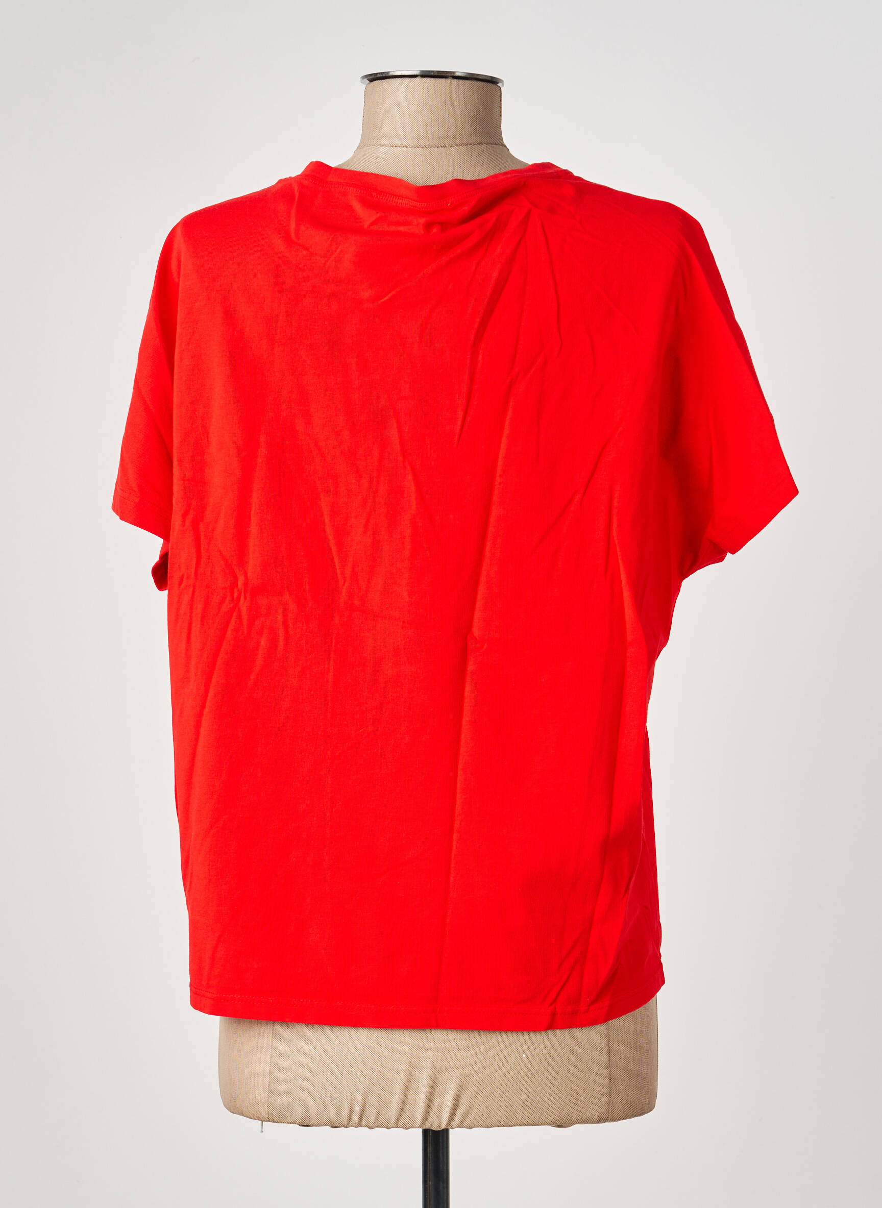 Tricou elasticitate mâneci scurte roșu COUTURIST femeie
