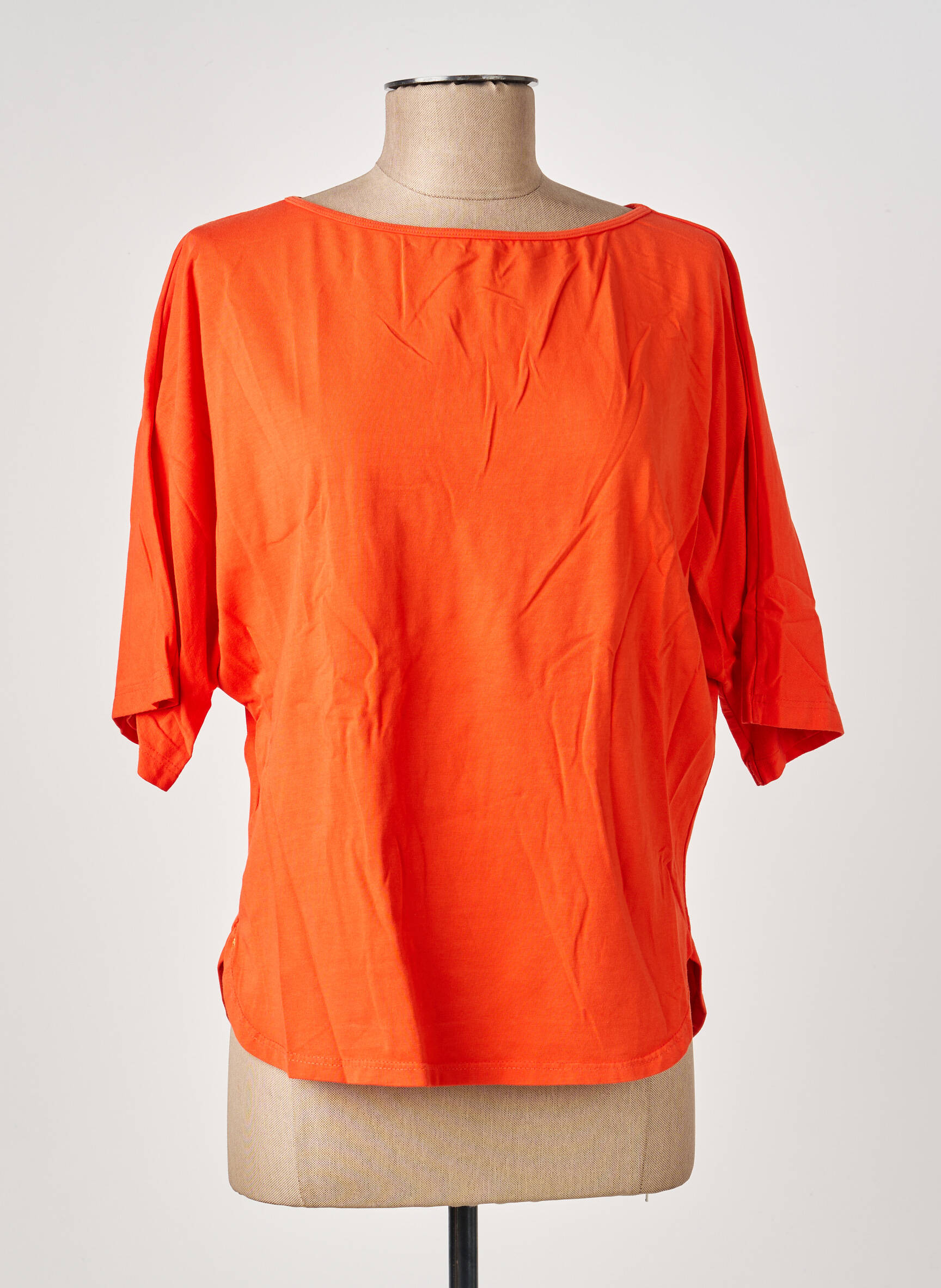 Tricou mâneci 3/4 mâneci 3/4 portocalie COUTURIST femeie