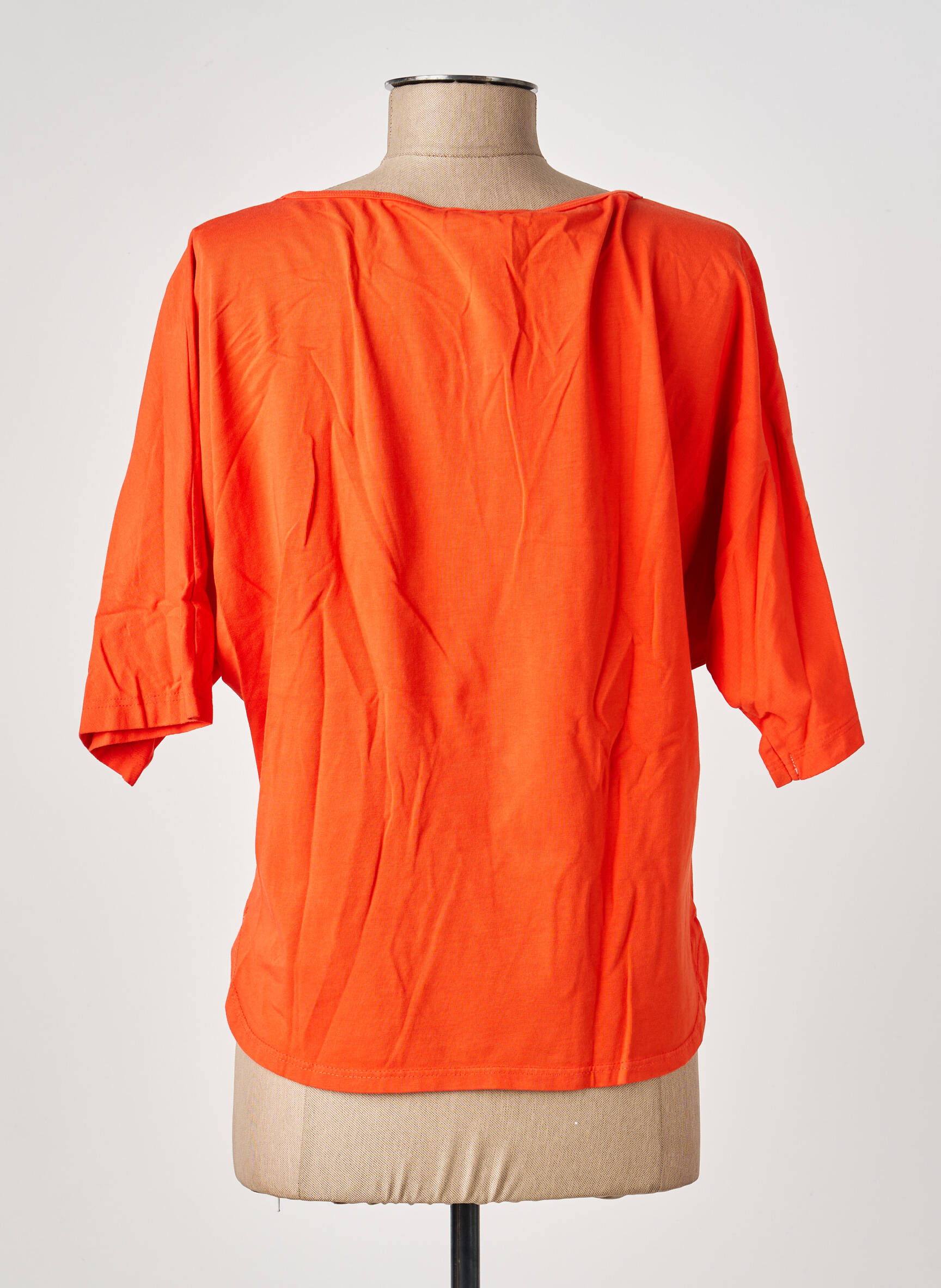 Tricou mâneci 3/4 mâneci 3/4 portocalie COUTURIST femeie