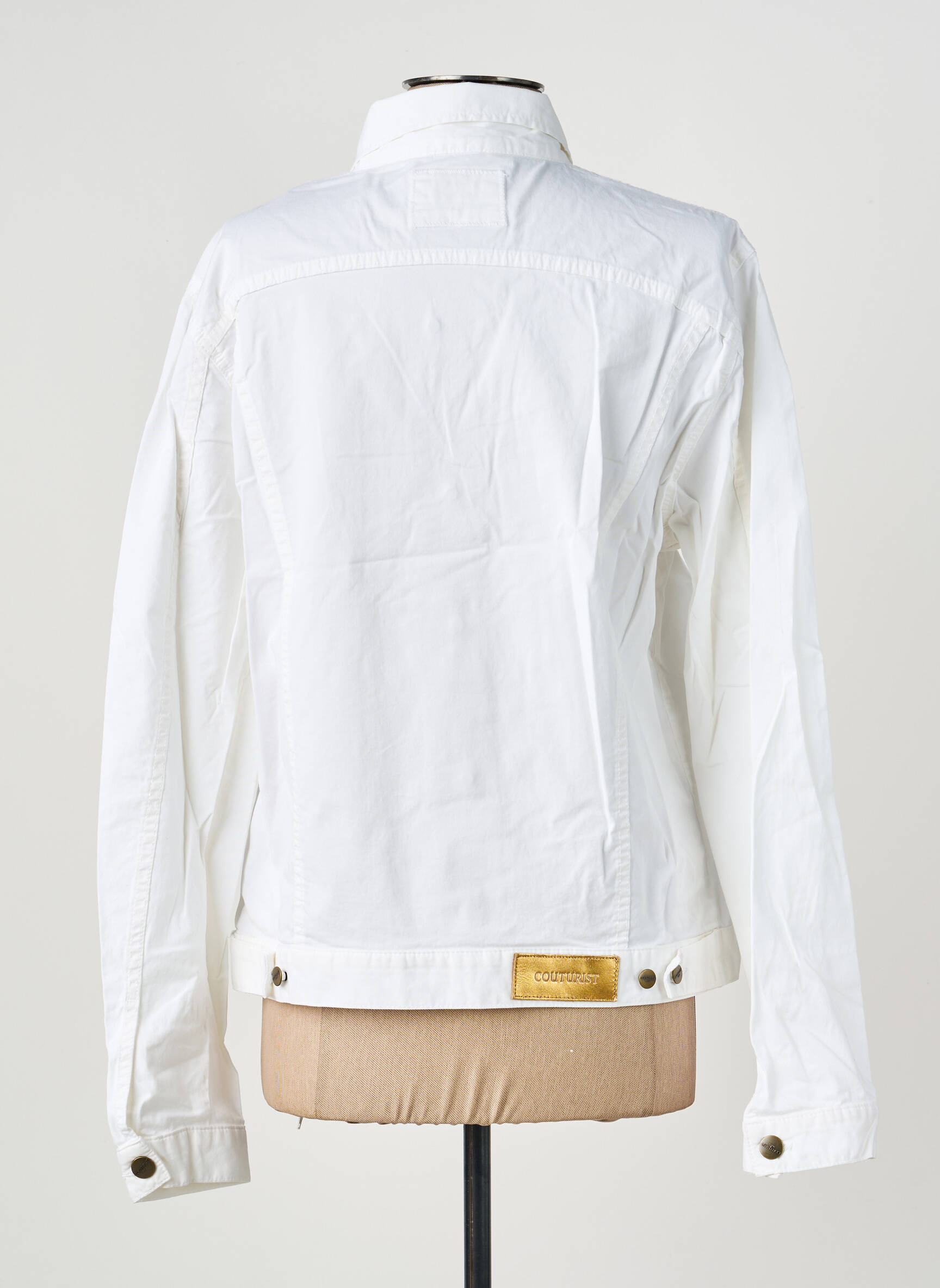 Jachete casual buzunare alb COUTURIST femeie