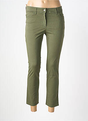 Pantalon 7/8 țesătură poplin mărime normală verde COUTURIST femeie