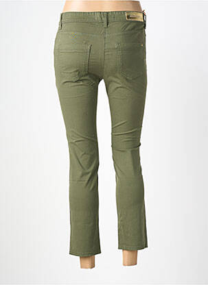 Pantalon 7/8 țesătură poplin mărime normală verde COUTURIST femeie