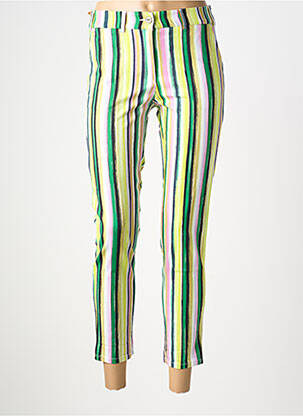 Pantalon 7/8 talie cu cleme mărime normală verde COUTURIST femeie