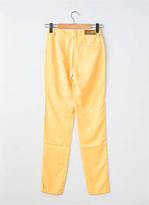 Pantalon chino țesătură poplin mărime normală galben COUTURIST femeie