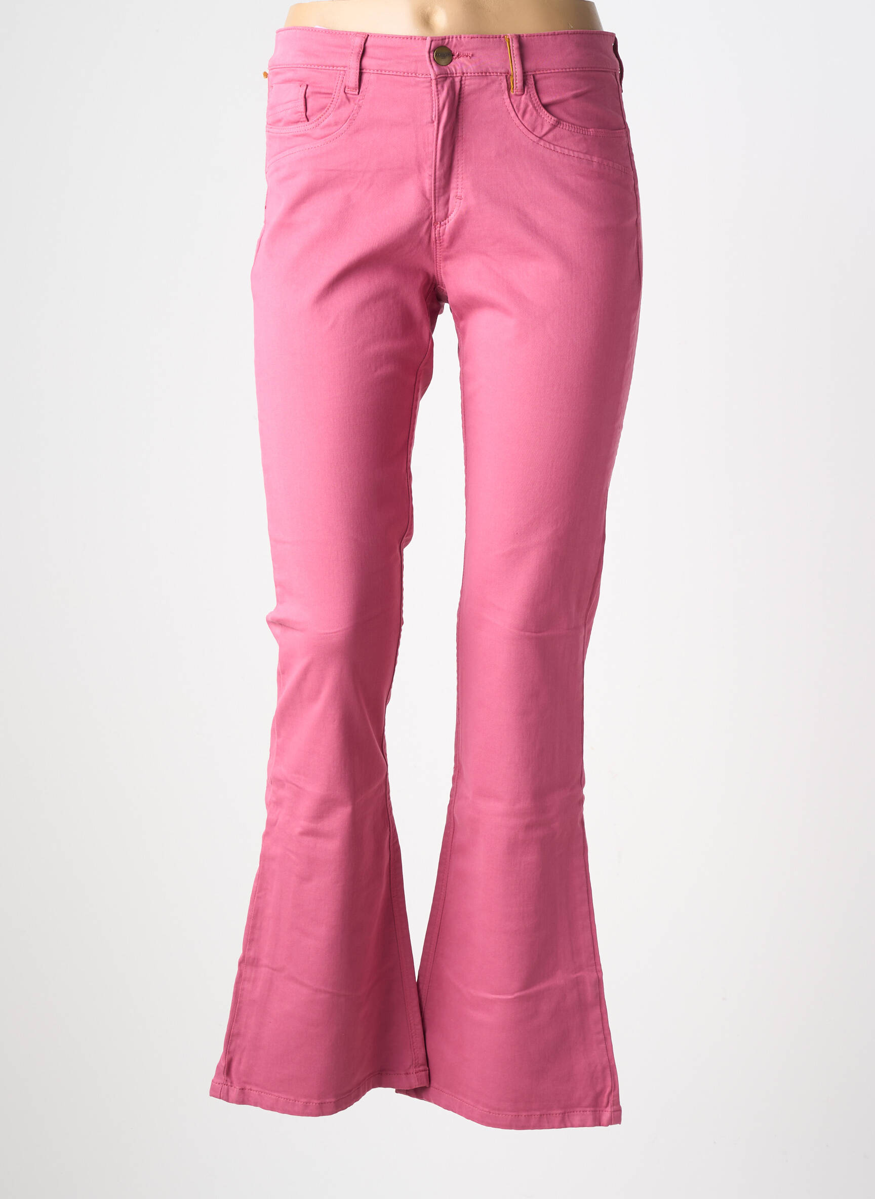 Pantalon evazat elasticitate mărime normală roz COUTURIST femeie