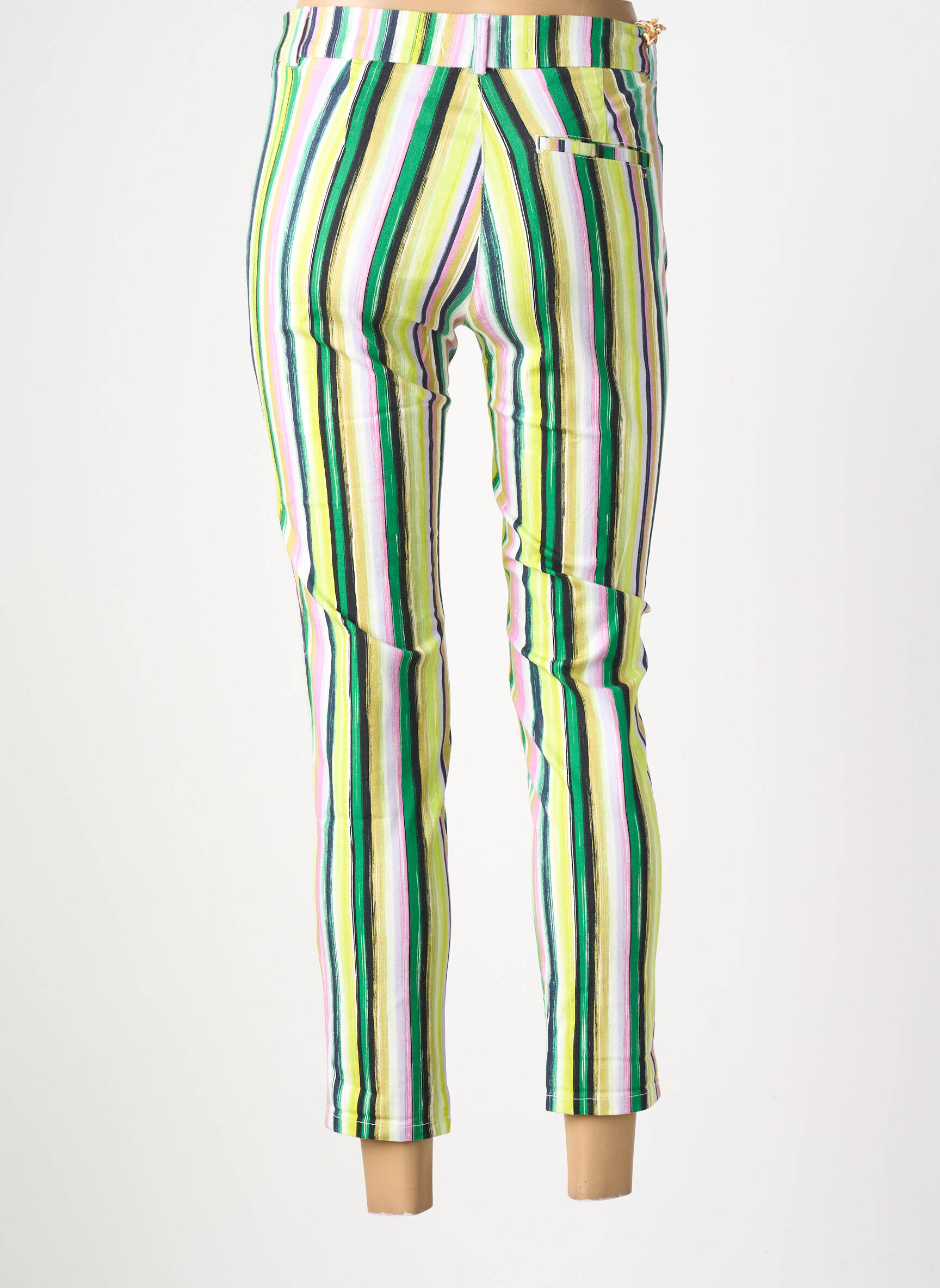 Pantalon 7/8 talie cu cleme mărime normală verde COUTURIST femeie