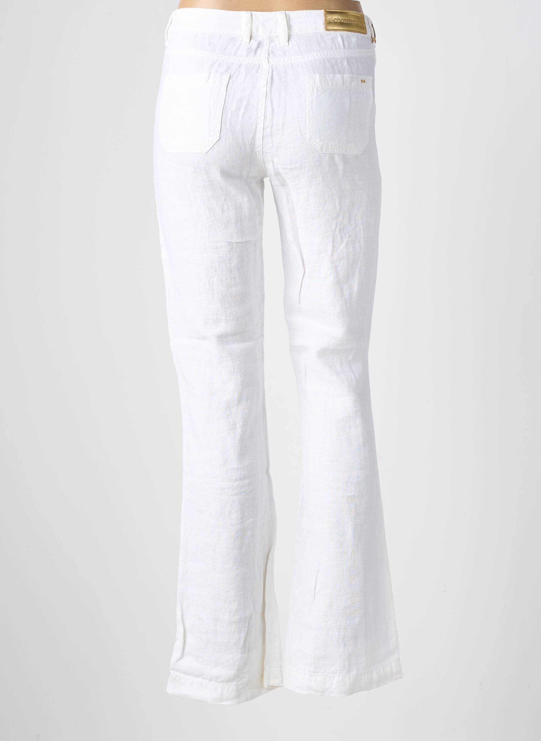 Pantalon evazat alb COUTURIST femeie