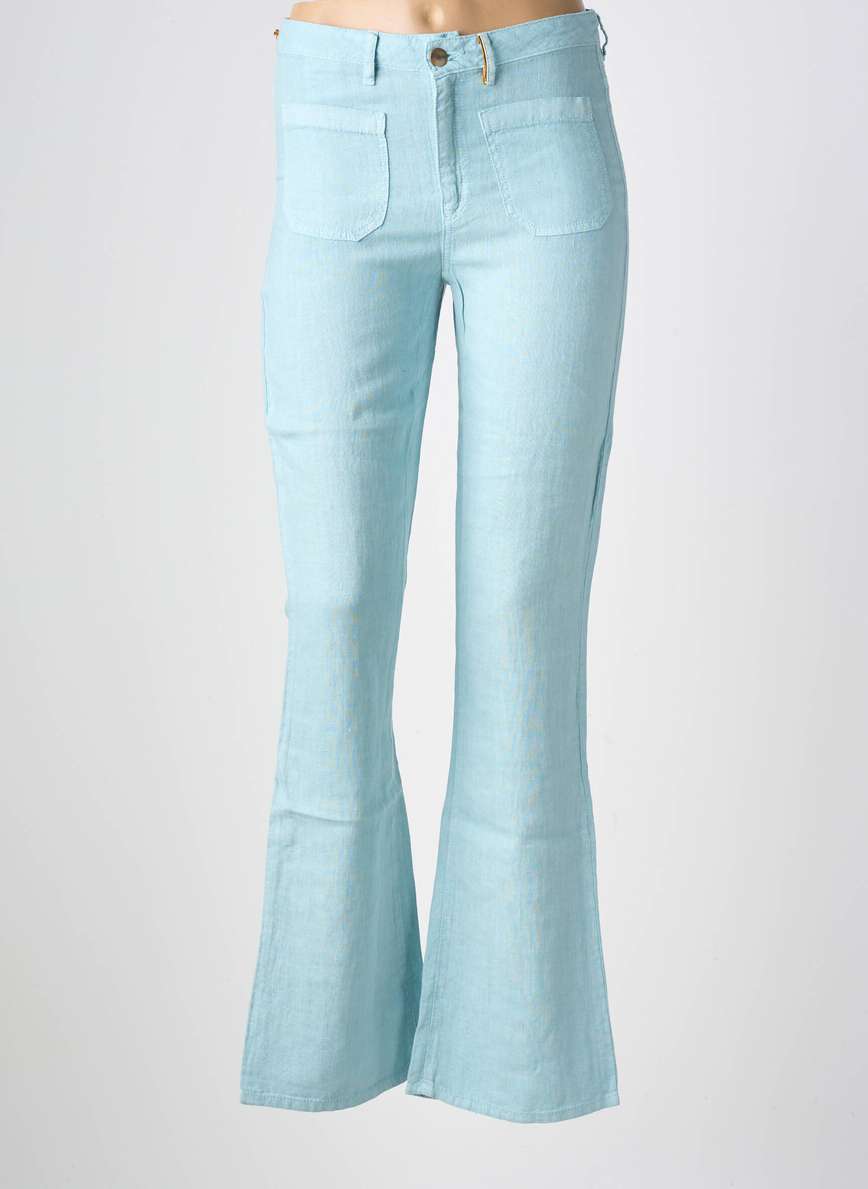 Pantalon evazat albastru COUTURIST femeie
