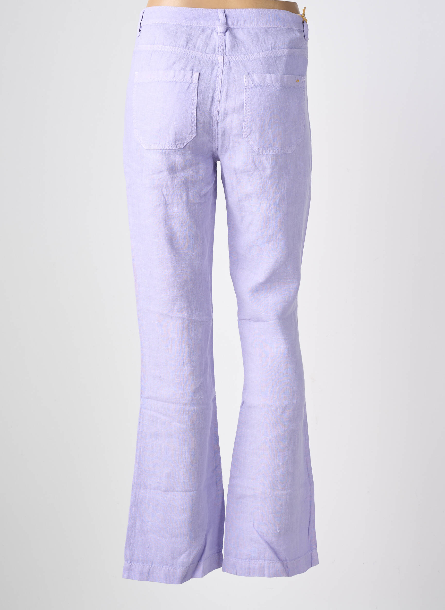 Pantalon evazat talie elastică mărime normală violet COUTURIST femeie