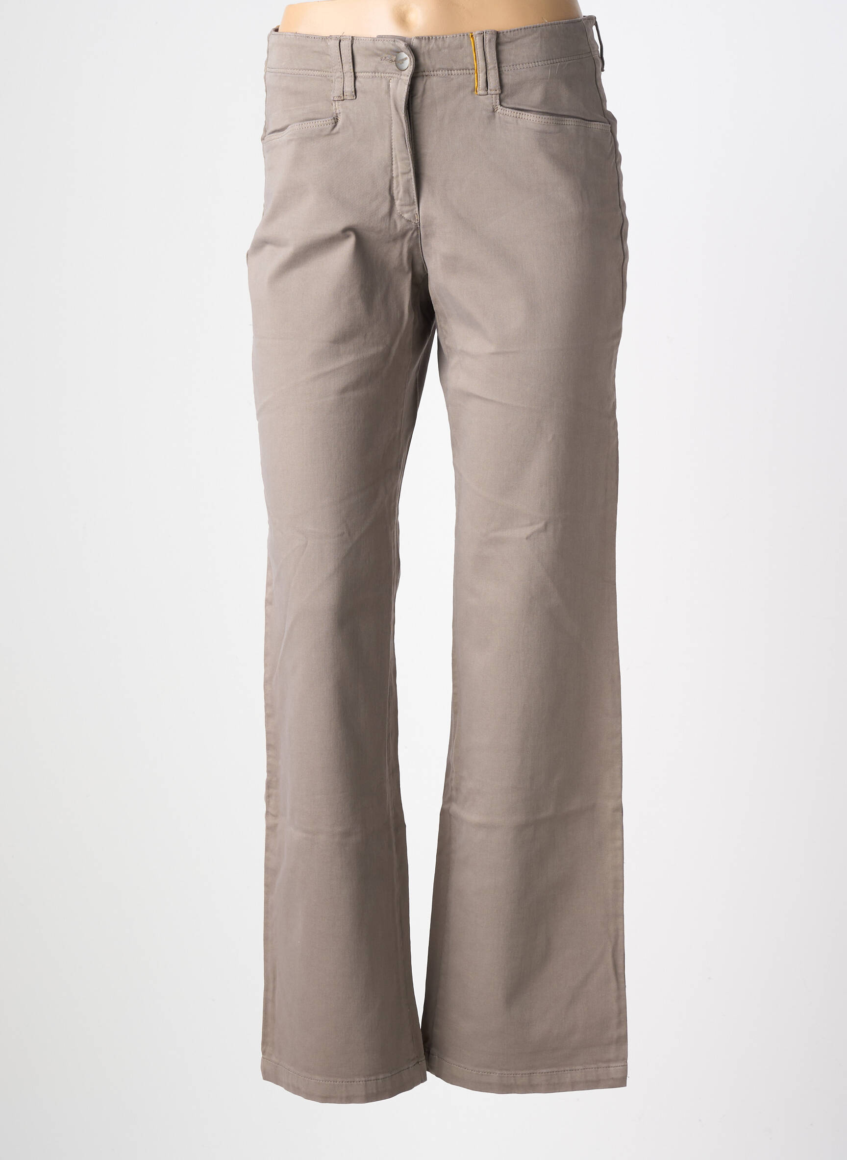 Pantalon drept țesătură poplin mărime normală gri COUTURIST femeie