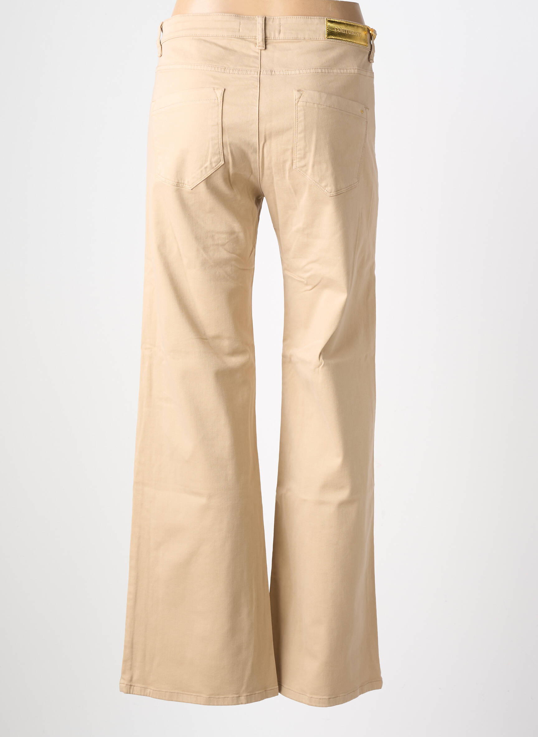 Pantalon evazat mărime normală mărime normală bej COUTURIST femeie