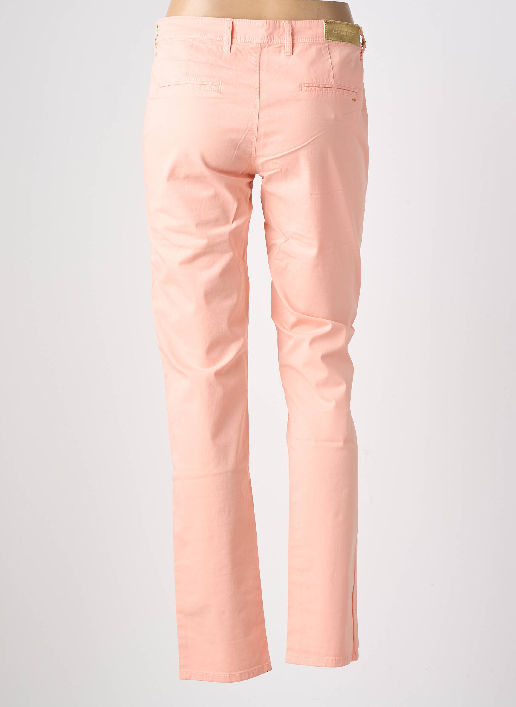 Pantalon chino țesătură poplin mărime normală roz COUTURIST femeie