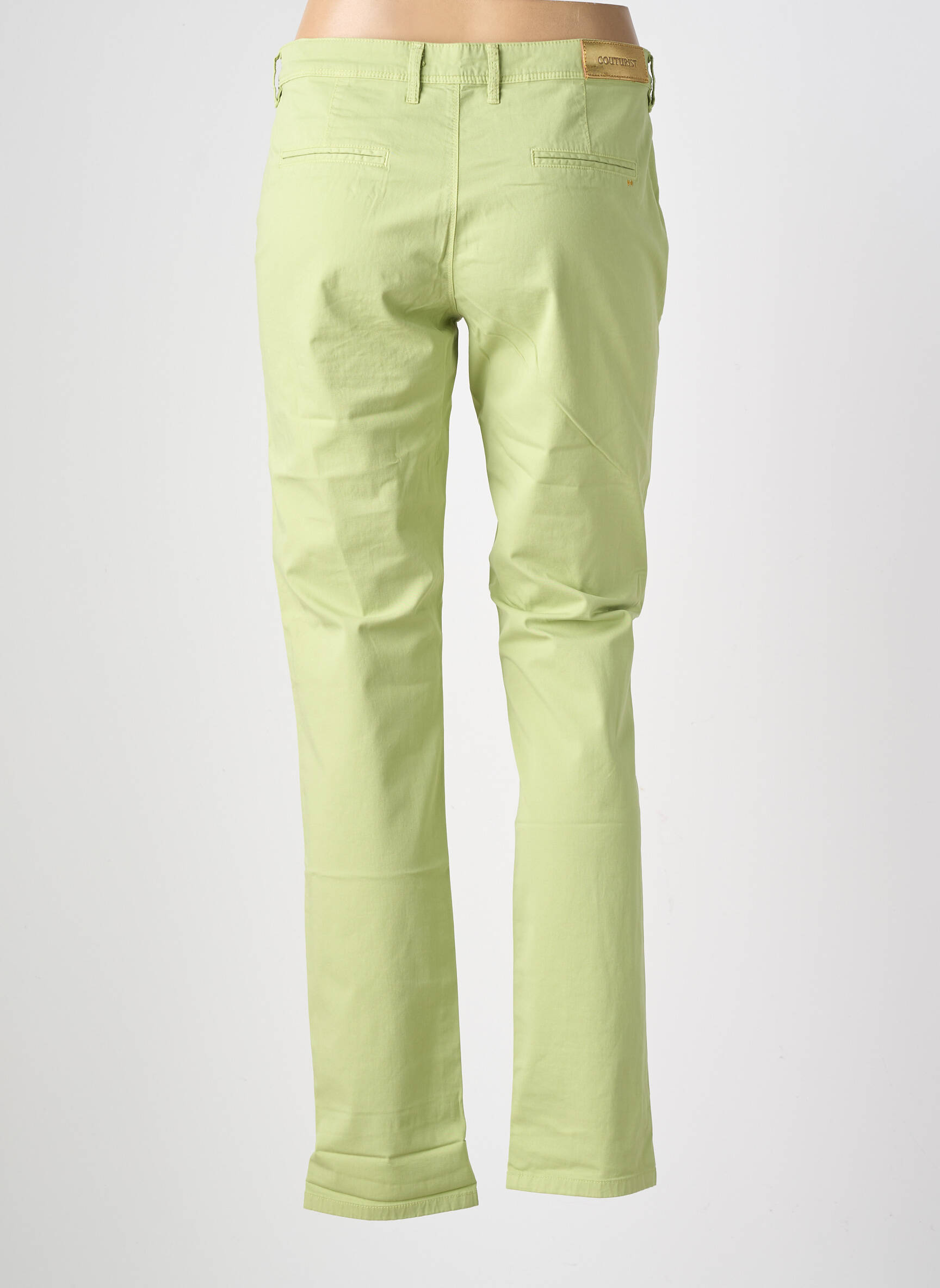 Pantalon chino țesătură poplin mărime normală verde COUTURIST femeie