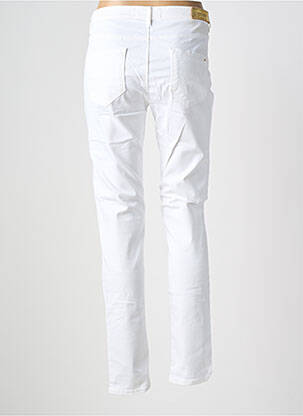 Pantalon slim țesătură poplin mărime normală alb COUTURIST femeie