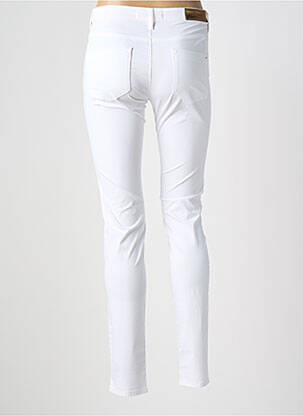 Pantalon slim țesătură poplin mărime normală alb COUTURIST femeie