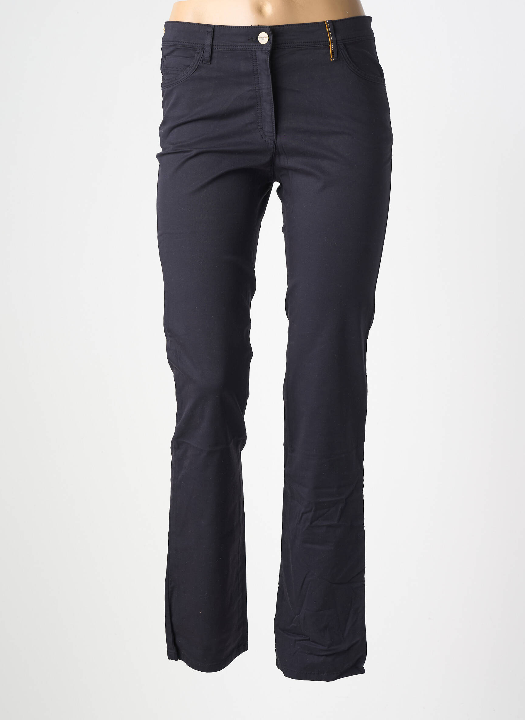 Pantalon drept elasticitate mărime normală negru COUTURIST femeie
