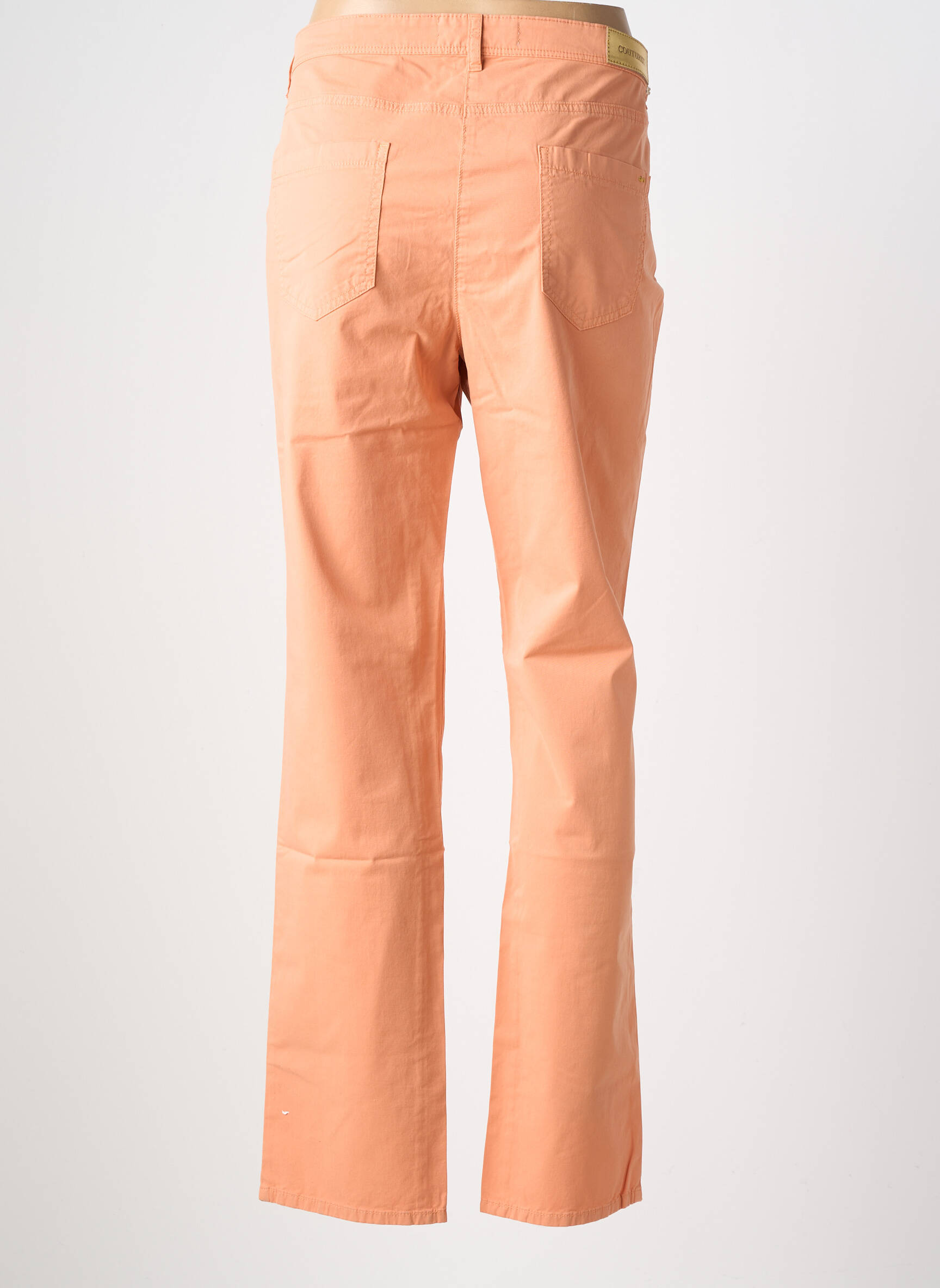 Pantalon drept elasticitate mărime normală portocaliu deschis COUTURIST femeie