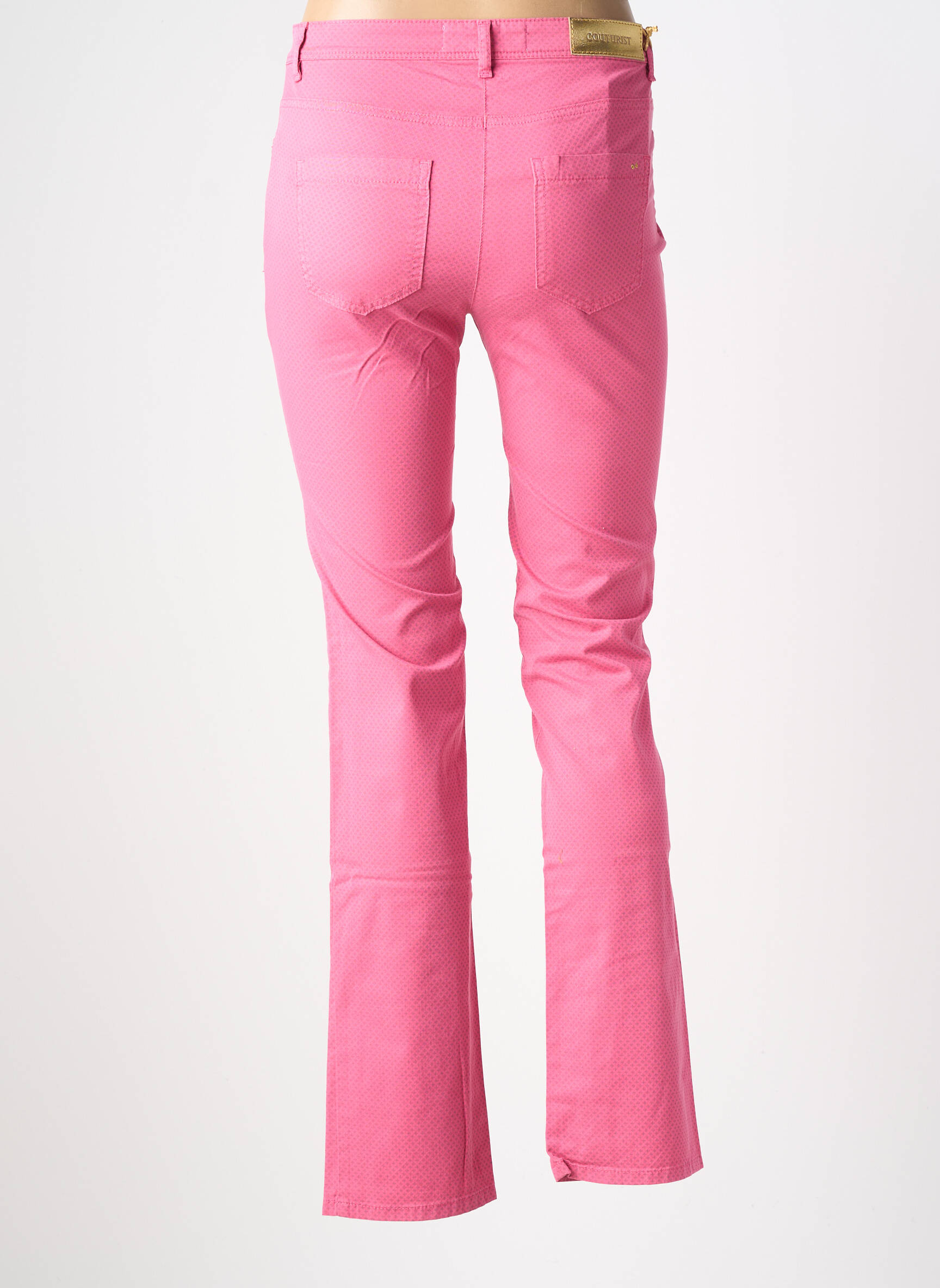 Pantalon drept elasticitate mărime normală roz COUTURIST femeie