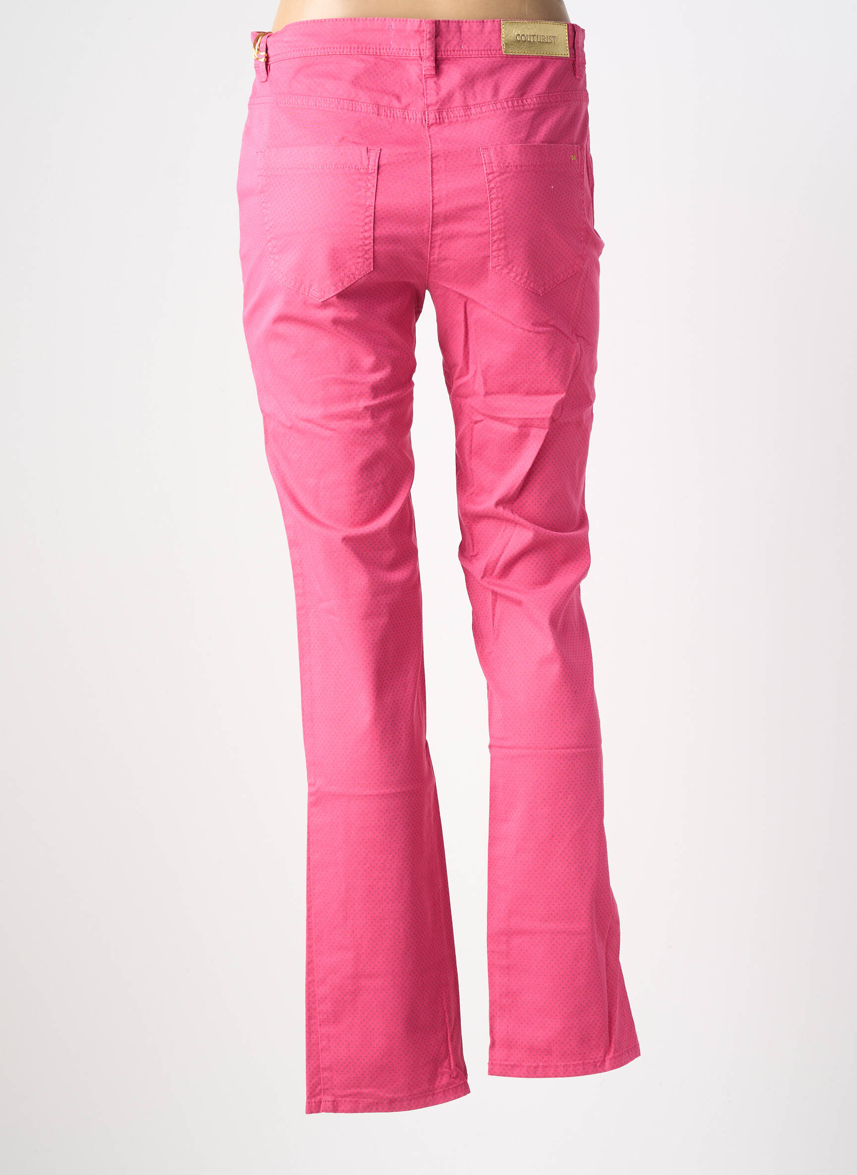 Pantalon drept elasticitate mărime normală roz închis COUTURIST femeie