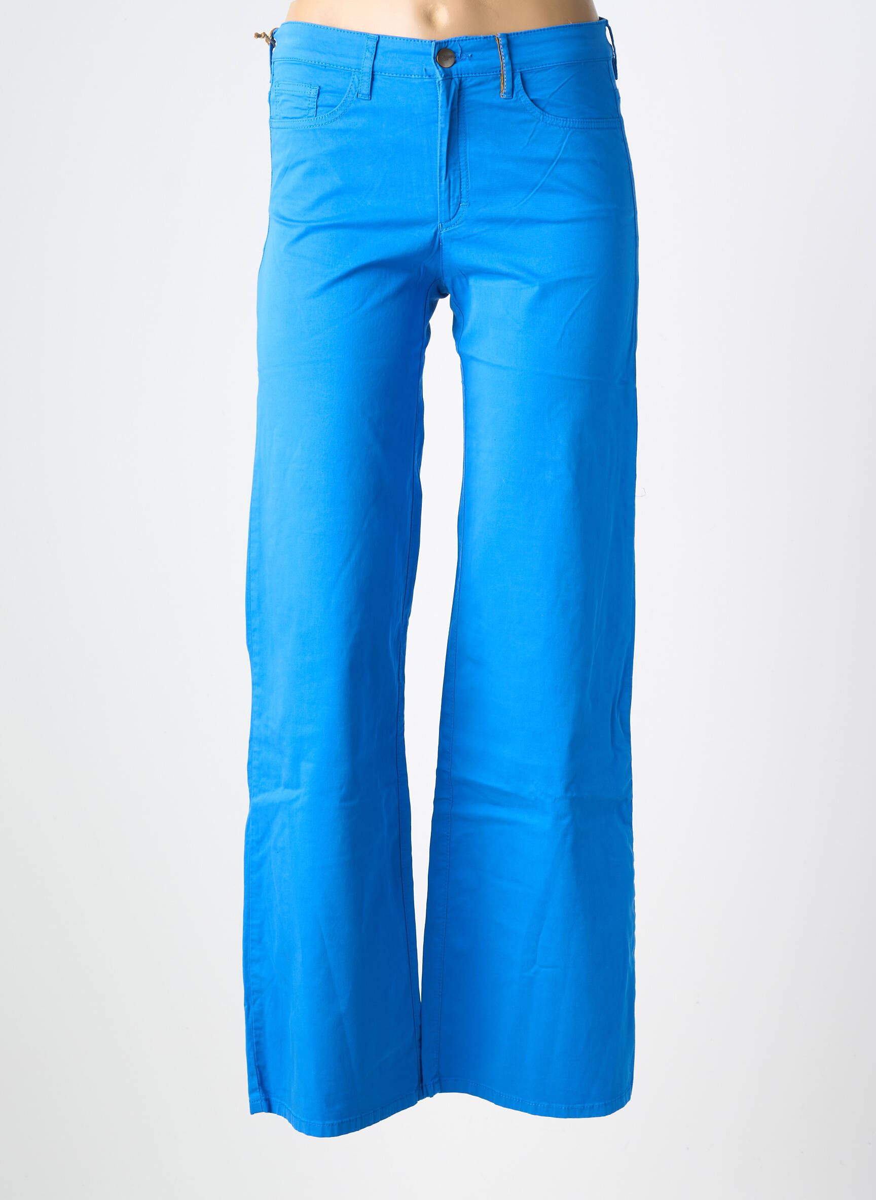 Pantalon drept elasticitate mărime normală albastru închis COUTURIST femeie
