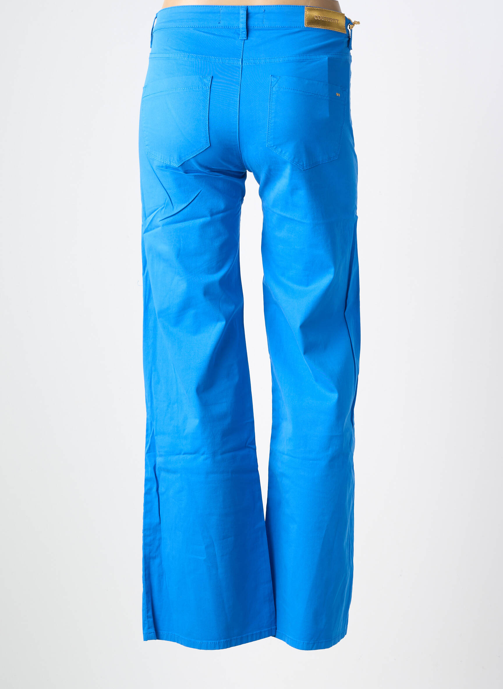 Pantalon drept elasticitate mărime normală albastru închis COUTURIST femeie