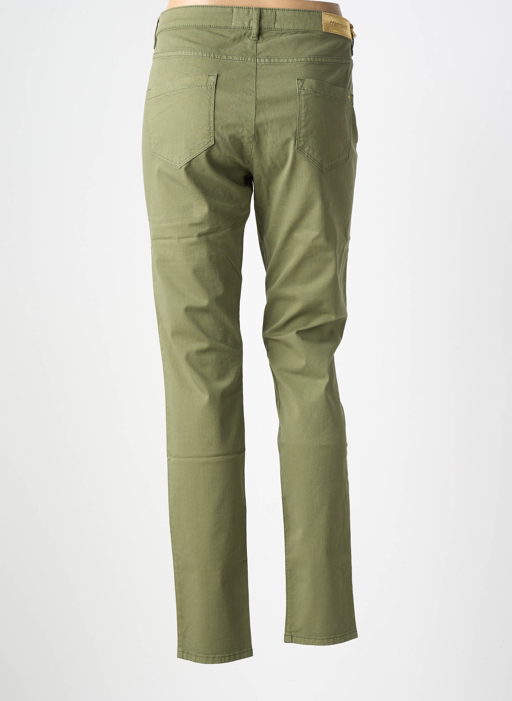 Pantalon drept elasticitate mărime normală verde COUTURIST femeie