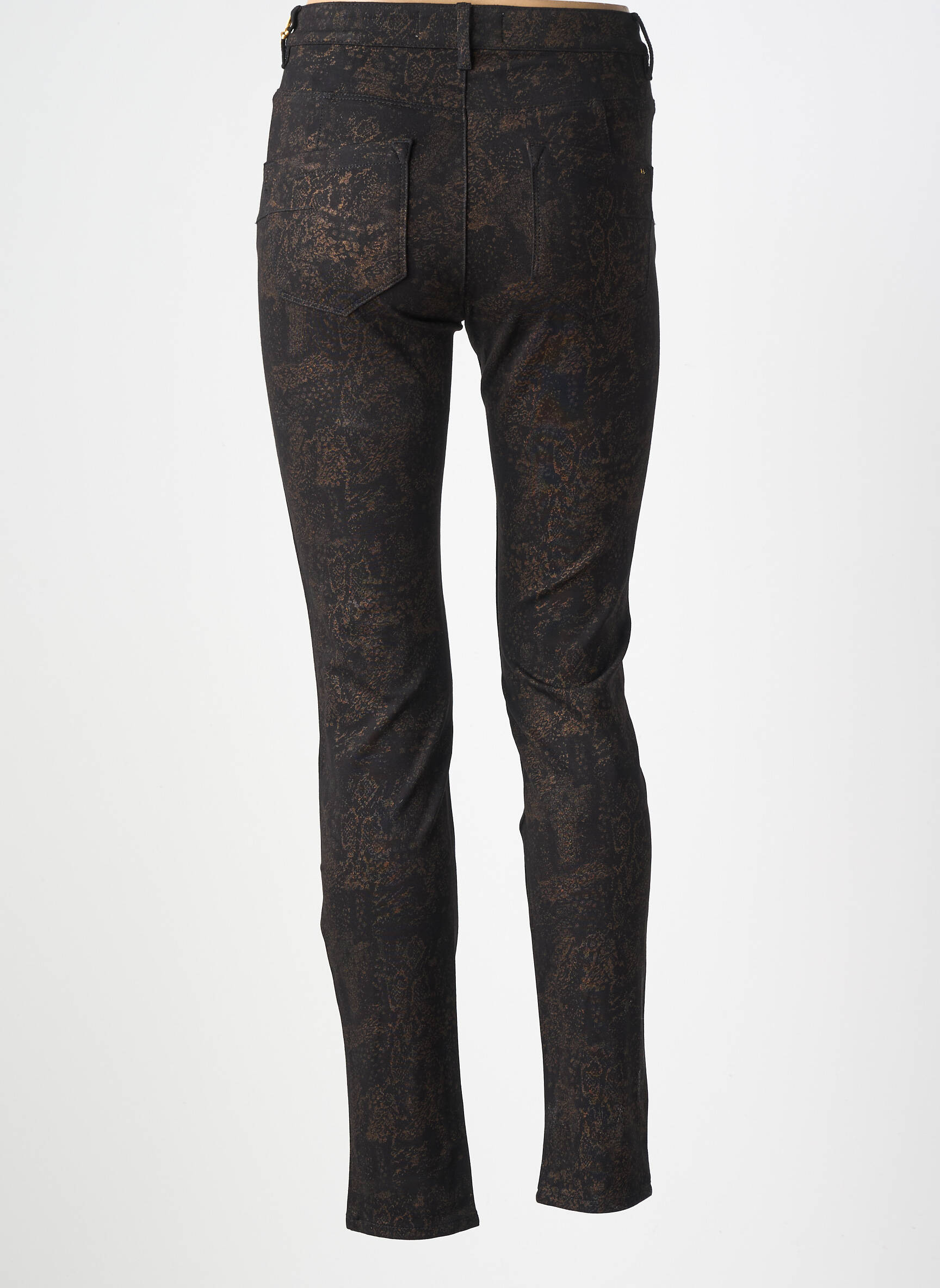Pantalon slim elasticitate mărime normală negru COUTURIST femeie