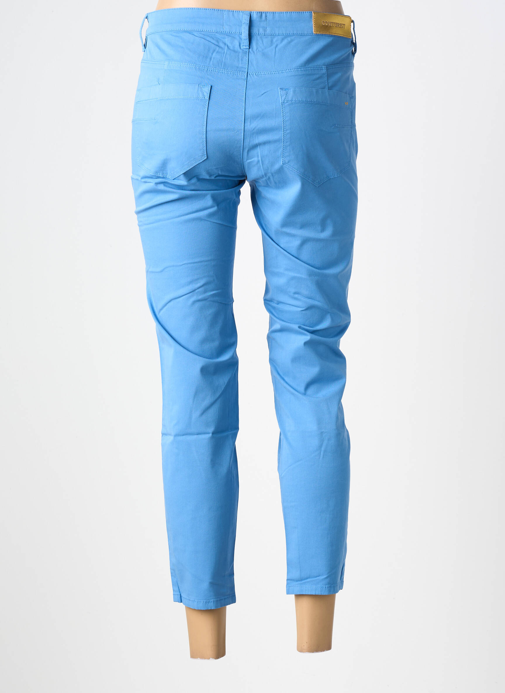 Pantalon 7/8 elasticitate mărime normală albastru COUTURIST femeie