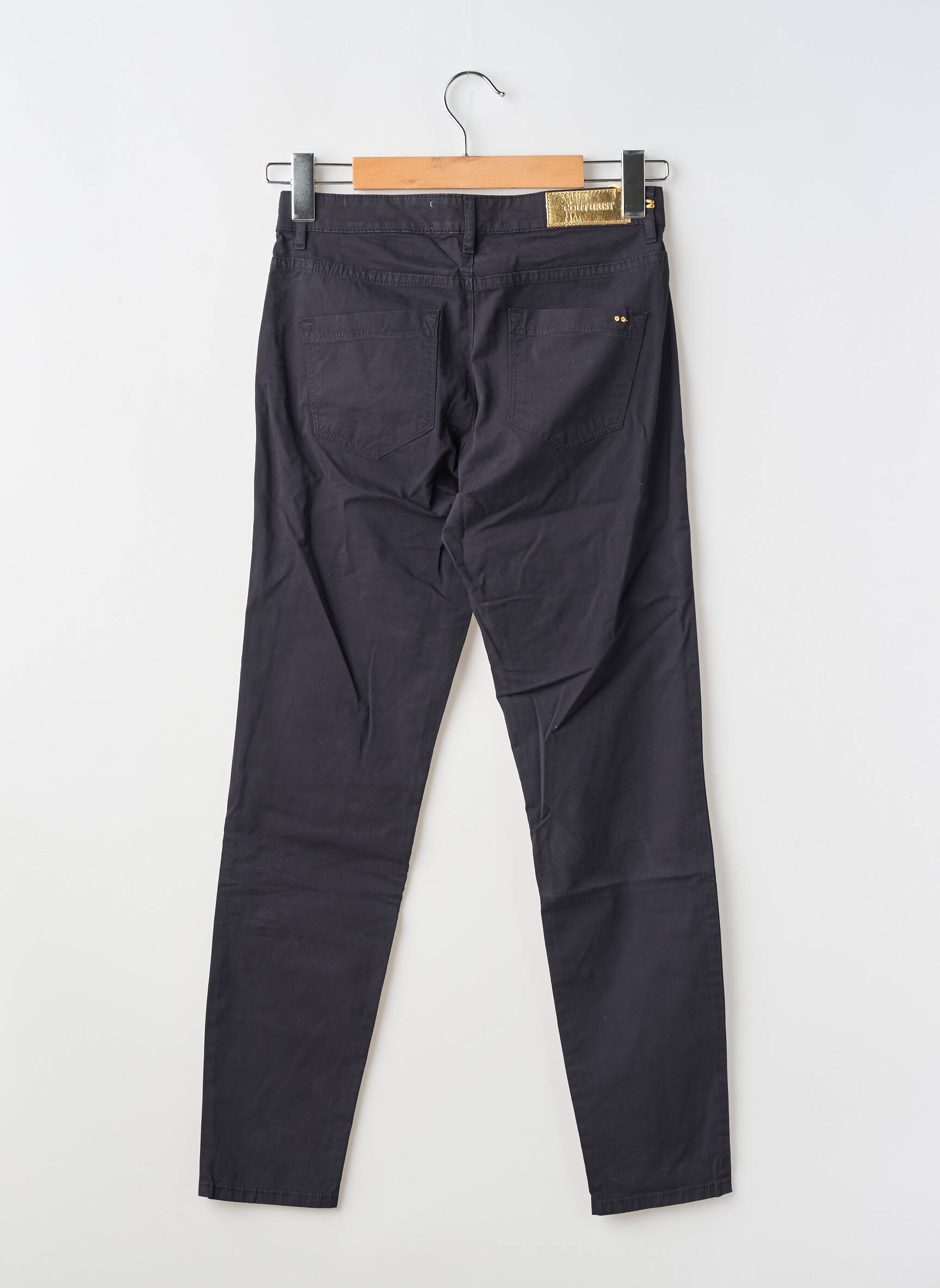 Pantalon slim țesătură poplin mărime normală albastru COUTURIST femeie
