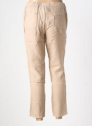 Pantalon 7/8 talie elastică mărime normală bej COUTURIST femeie
