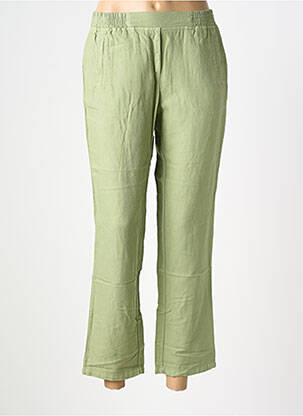 Pantalon 7/8 talie elastică mărime normală verde COUTURIST femeie