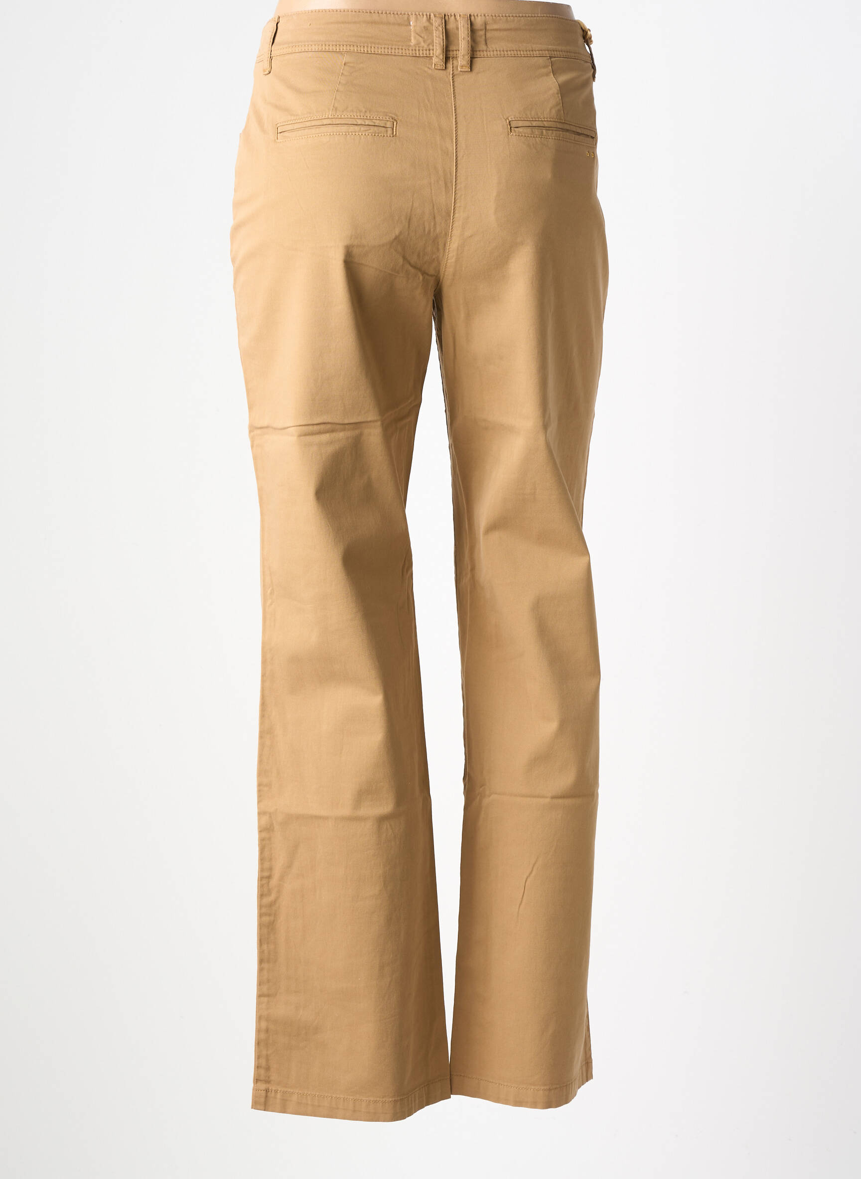 Pantalon chino țesătură poplin mărime normală maro COUTURIST femeie