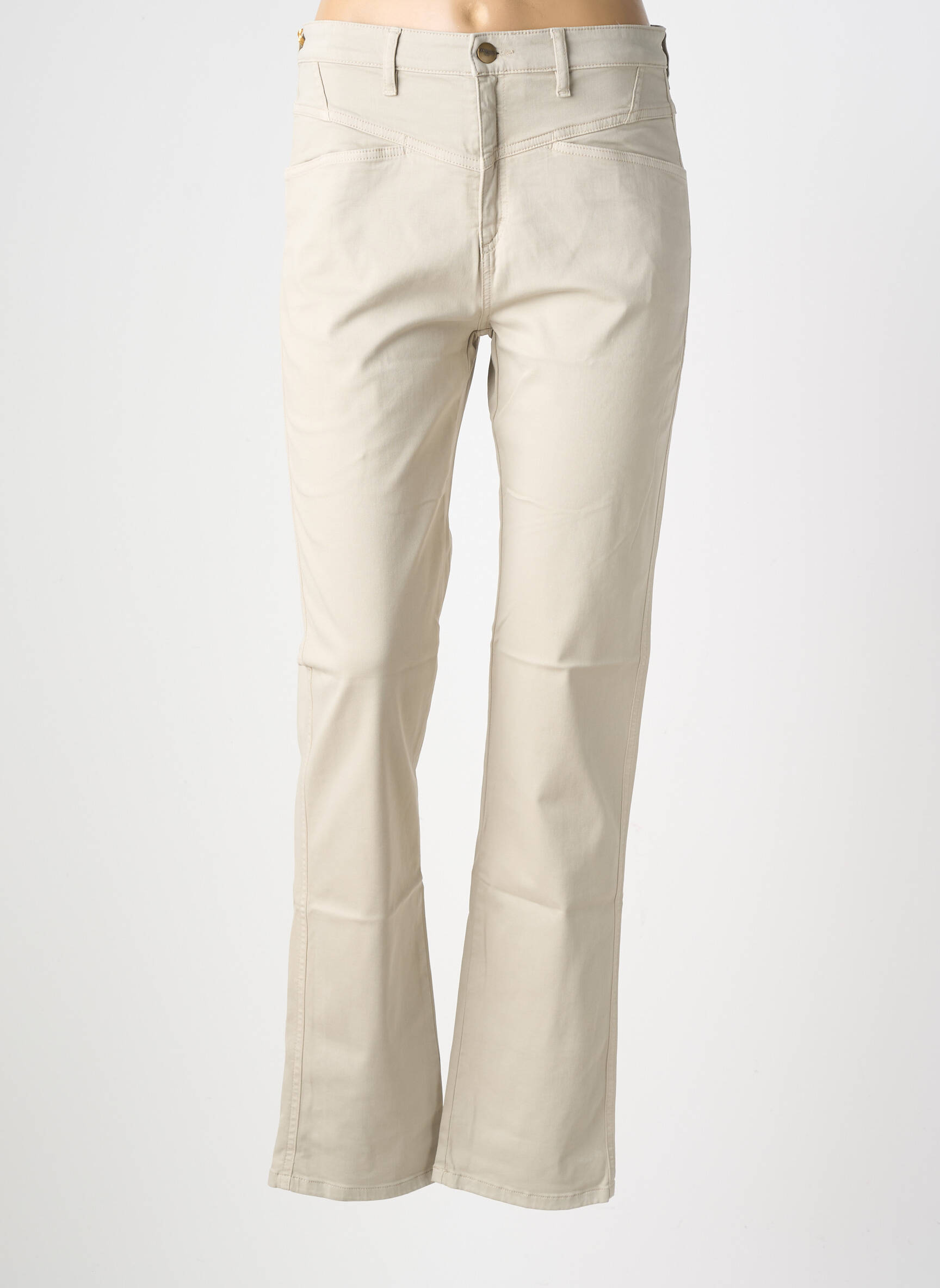 Pantalon slim țesătură poplin mărime normală gri COUTURIST femeie