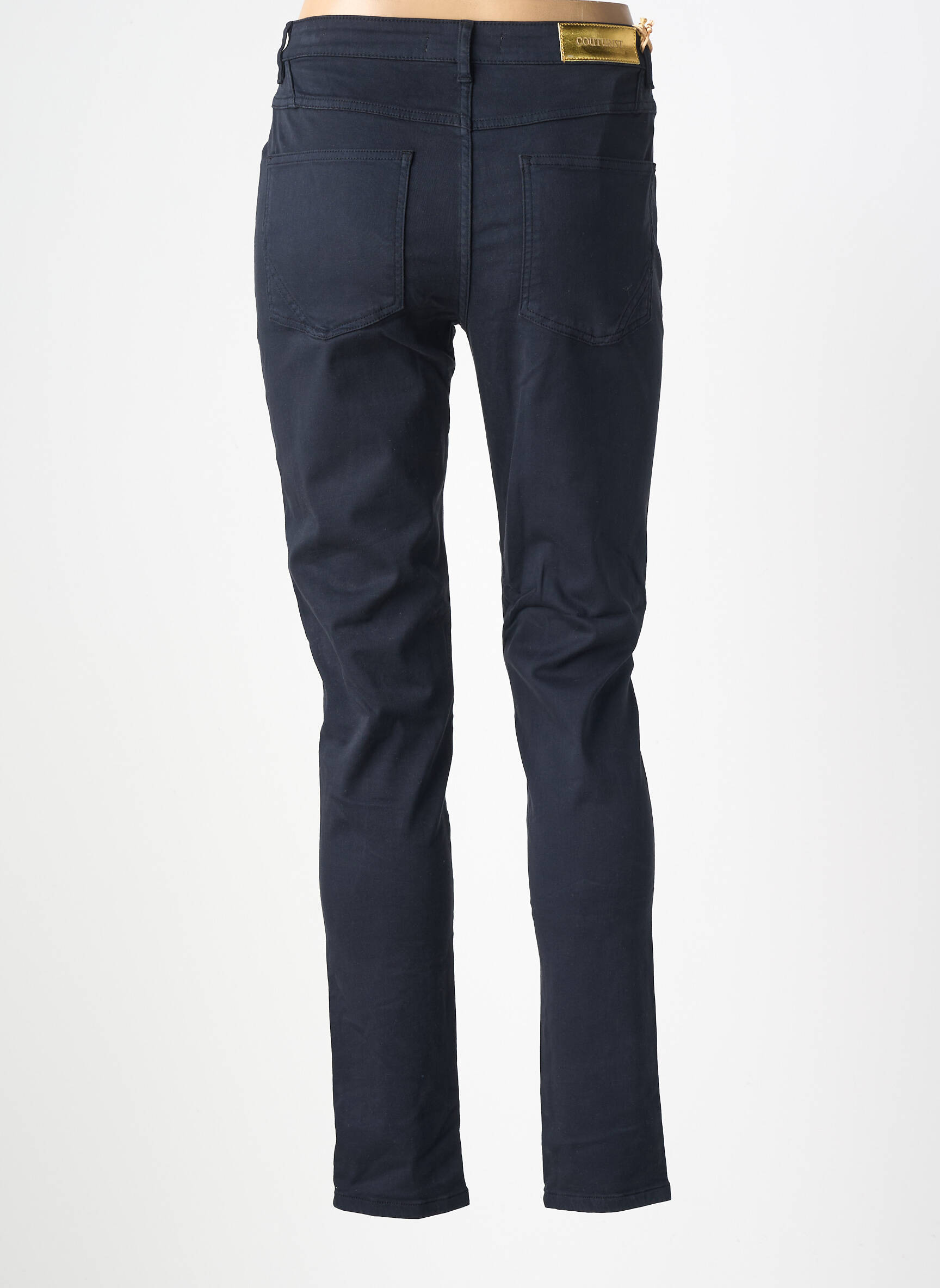 Pantalon slim elasticitate mărime normală albastru COUTURIST femeie
