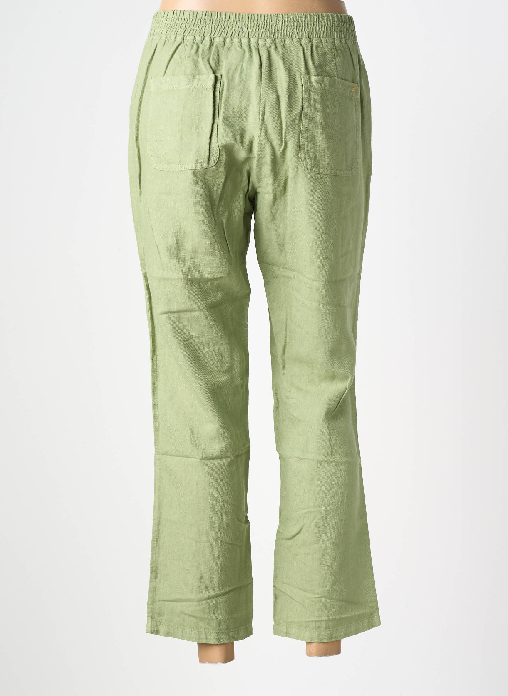 Pantalon 7/8 talie elastică mărime normală verde COUTURIST femeie