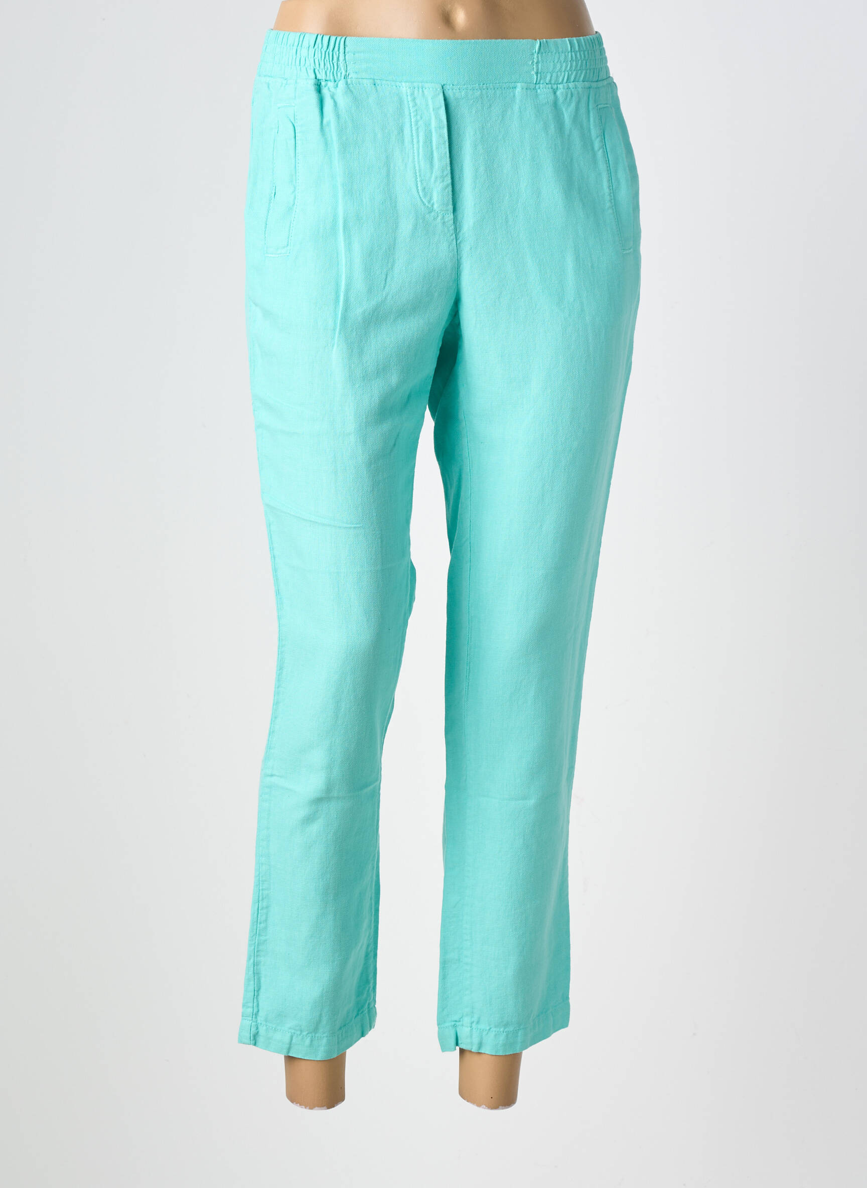 Pantalon 7/8 talie elastică mărime normală albastru COUTURIST femeie