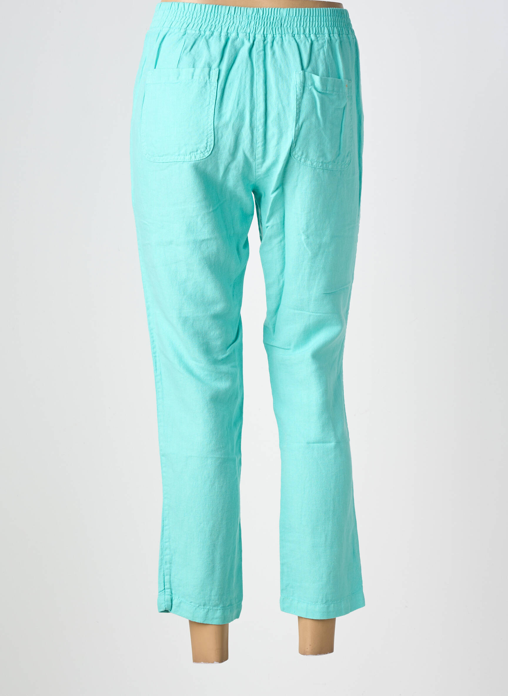 Pantalon 7/8 talie elastică mărime normală albastru COUTURIST femeie