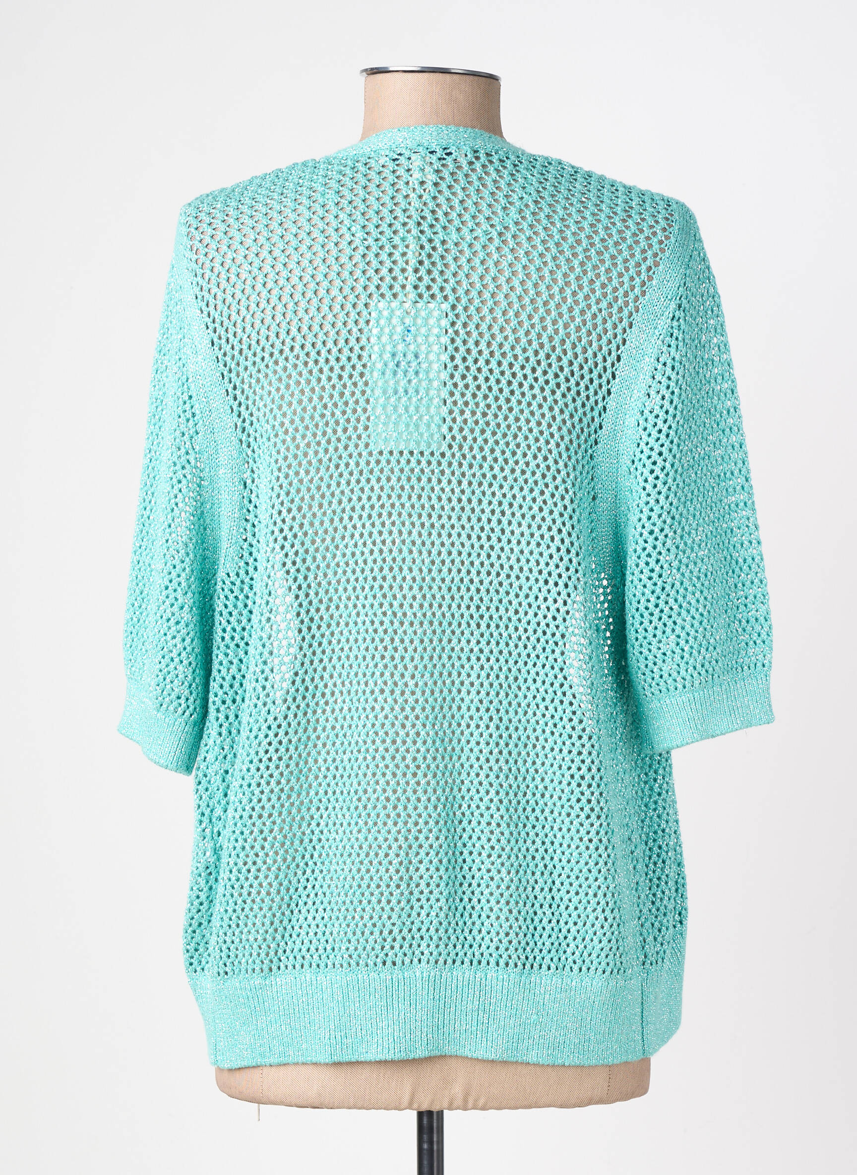 Vestă cu mâneci lungi strânsă pe partea de jos albastru GARCIA femeie