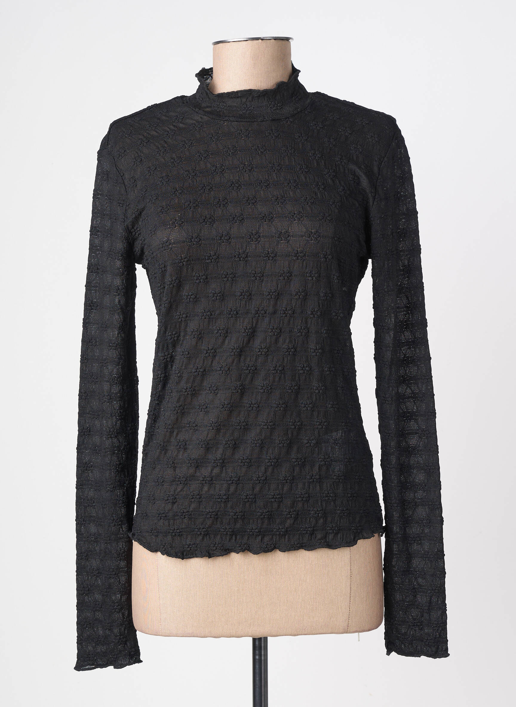 Top mâneci lungi mâneci lungi negru KAFFE femeie