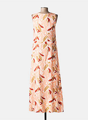 Rochie lungă imprimeu floral fără mâneci portocalie C'EST BEAU LA VIE femeie