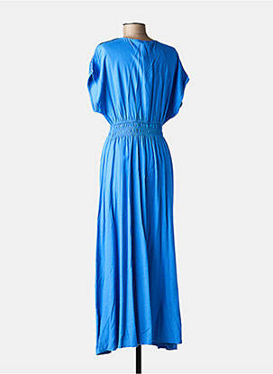 Rochie lungă mâneci scurte mâneci scurte albastru GARCIA femeie