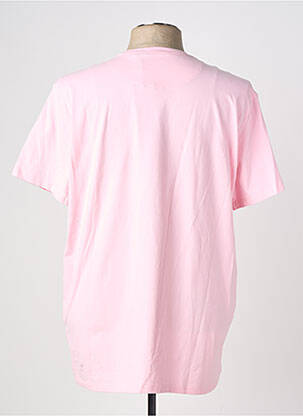 Tricou croială dreaptă mâneci scurte roz FQ1924 bărbat