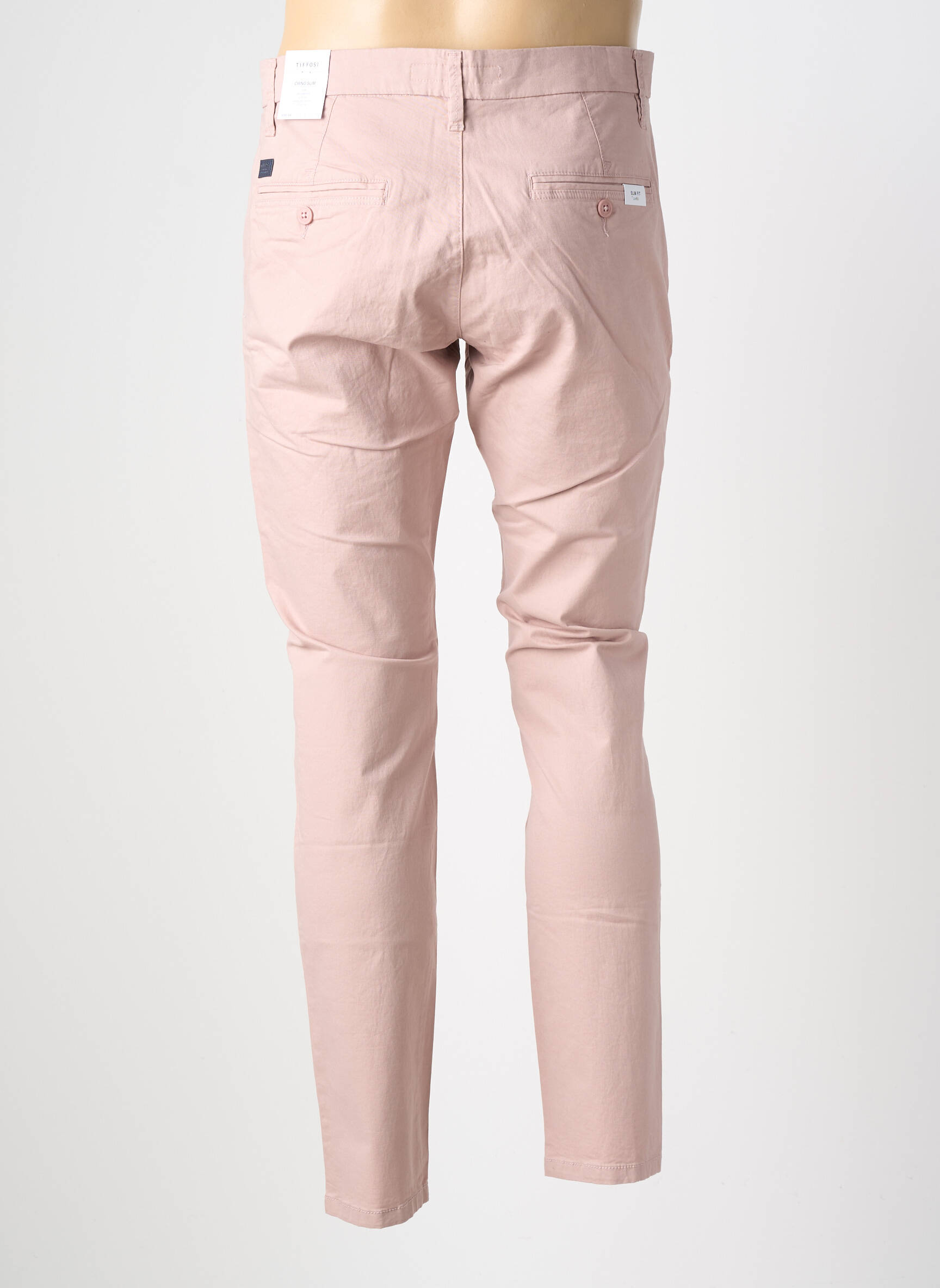 Pantalon chino buzunare roz TIFFOSI bărbat
