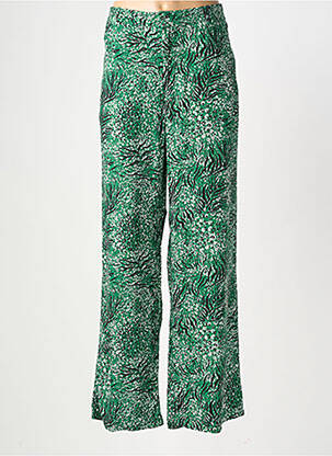 Pantalon larg țesătură poplin mărime normală verde FREEMAN T.PORTER femeie