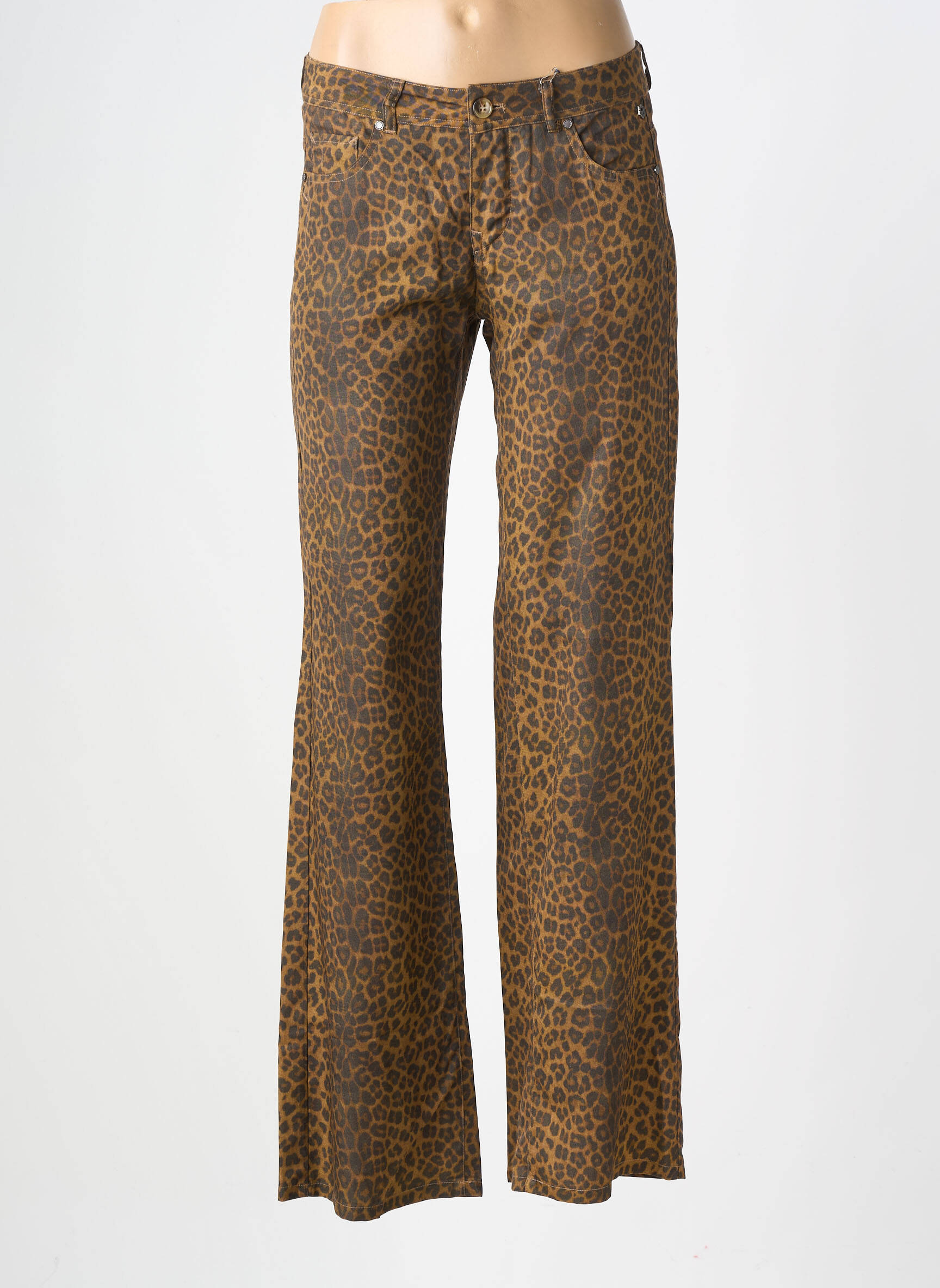 Pantalon evazat talie joasă talie joasă maro FREEMAN T.PORTER femeie