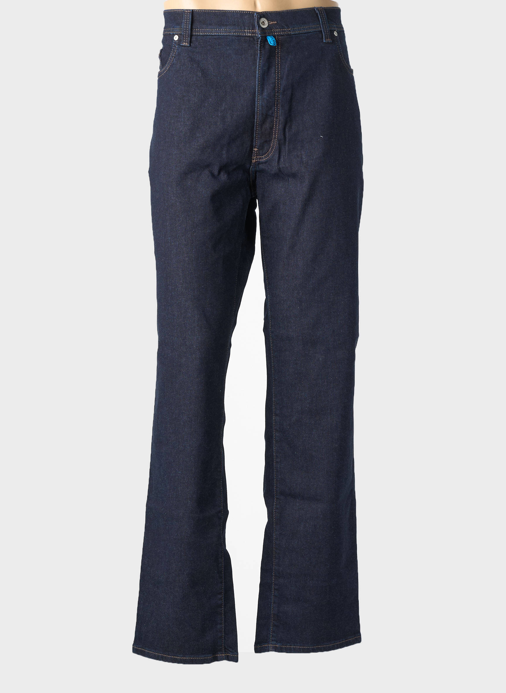 Blugi cu croială dreaptă închidere cu fermoar sub clapetă cu nasturi mărime normală albastru PIERRE CARDIN bărbat