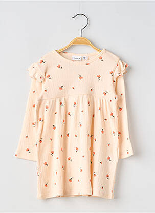 Rochie midi guler rotund mâneci lungi roz NAME IT fată