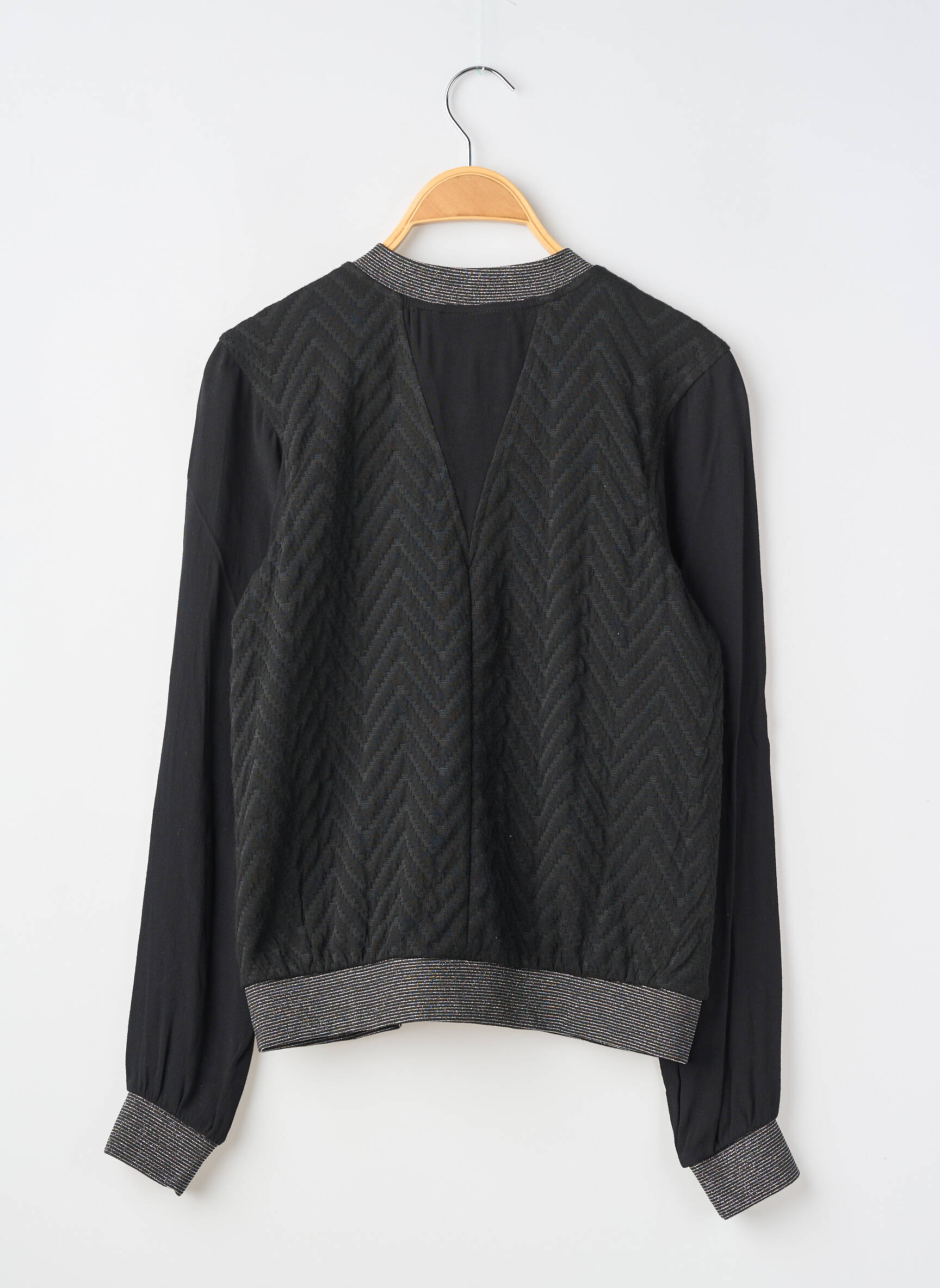 Jachete casual guler rotund negru BECKARO fată